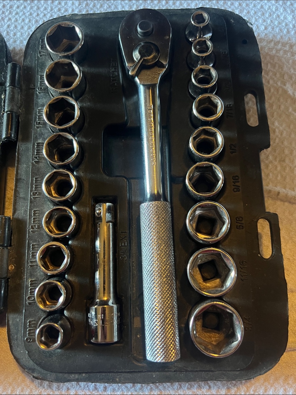 Craftsman USA made socket set w case